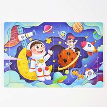 12/16/24/30/60 片扁平木质拼图，儿童益智认知逻辑思维卡通动物拼图板，提高孩子注意力，拼图爱好者的完美礼物