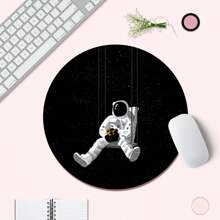 Mouse Pad com Base de Borracha Redonda, Mouse Mat Divertido, Adequado para Mouse de Computador Sem Fio de Mesa, Escritório, Laptop, Decoração, Lindo Presente de Suprimentos de Escritório para Mulheres e Meninas