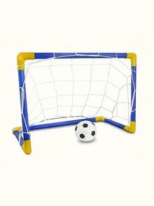 1 Set de Portería de Fútbol Plegable para Interiores/Exteriores con Balón y Bomba, Equipo Deportivo (Bomba incluida al azar), Navidad - Multicolor - Ver 2