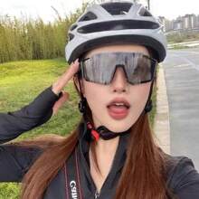 1pc Women Frameless Personalized Fashion Retro Sporty Glasses Chic Hiphop Outdoor Riding Vacation Travel For Summer Beach Vacation, Outdoor, Travel Autumn Accessories Goggles