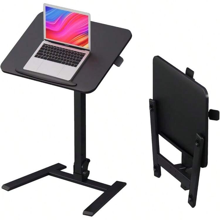 Radlove パソコンデスク 昇降式デスク サイドテーブル 空圧昇降式 丸