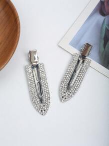 2 pezzi di mollette per capelli con rinoceronti in metallo e glitter, versatili, eleganti, per frangia laterale, adatte per uso quotidiano e da festa, mollette a forma di papera, mollette per capelli