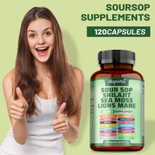 BUPORAI Soursop Shilajit Sea Moss Lion's Mane - Has Natural Antioxidant Properties To Boost Immunity And Support Cell Regeneration - 120pcs - Một chai - Giai đoạn dùng thử - Xem 8