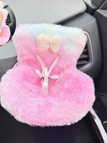 1条彩色汽车通风口装饰夹条，适用于毛绒座椅，怪兽造型，带座椅配件 - 可爱的汽车座椅设计，趣味家居装饰和汽车内饰，带固定夹（A型带扩散器）