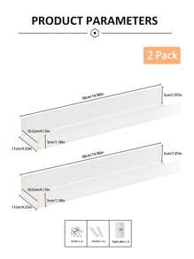 2 Packs White Acrylic Kitchen Storage Rack Spice Rack Organizer For Kitchen Wall Spice Rack Organizer Wall Mounted Storage Rack