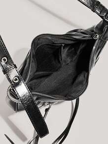 Y2K Retro Punk Style Rivet Decorated Handbag, damska torba na ramię Crossbody, modna torba motocyklowa, odpowiednia do dopasowania do stylu ulicznego, imprez tematycznych, klubów nocnych, wydarzeń kulturalnych i społecznych