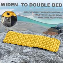 Lightweight 5cm Inflatable Camping Mattress With Pillow | Ultra-Portable & Combinable For Multi-Person | Quick Deflate For Backpacking, Tent Camping & Outdoor Adventures