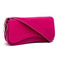 Women's Baguette Shoulder Bag - Hot Pink - View 2