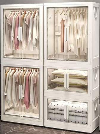 Armario plegable de 5/4/3/2/1 niveles sin instalación para ropa de bebé, armario de organización de ropa infantil, mini armario de varios niveles para niños