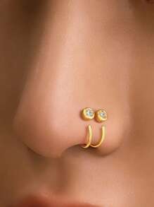 Esberry 1pc Twelve Constellation Nose Stud Ladies 925 Sterling Silver Exquisite Ladies Jewelry Gift