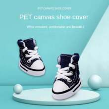 New Pet Shoes Non-Slip Wear Thickened Denim Canvas Summer Shoes Teddy Dogs And Cats Universal Outdoor Breathable