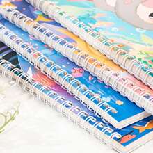 1 Notebook A5 Book School Season Bronzing Cover Hardface Student Supplies This Book School Awards Notebook Book Cartoon Coil Notebook Notebook Lovely Student Stationery Paper Student Awards Random Distribution Of 1 School Supplies,Back To School