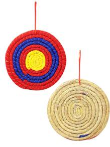 1 pieza Diana de tiro con arco para exteriores, diana circular de paja completa, adecuada para varias flechas, fácil de sacar las flechas, resistente, equipo de tiro con arco para exteriores, se puede regalar como regalo de cumpleaños u ocasión festiva a amigos y familiares