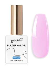 Gel Kuku Cherry Blossom Pink 15ml, Untuk Memperkuat, Memperpanjang, Lapisan Dasar, Botol, Gel Kuku UV/LED yang Dapat Dilepas - Coral Pink - View 8