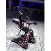 中世纪骑士模型 - 重型复古组装机甲，配有武器配件、盾牌和头盔，非常适合装饰品、电脑装饰和中世纪场景模拟，4 种颜色可选 - 彩色 - 查看 4