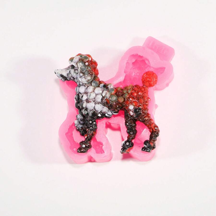 Poodle Silicone Molds Fondant Craft Cake Candy Chocolate Sugarcraft Baking Tool Soap Mold - Pink - View 1