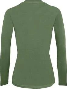 Women's Under Scrub Tee Crew Neck Long Sleeve-Shirt - Dill Green - View 3