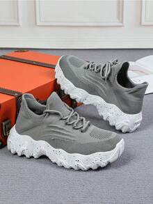 Zapatillas Casual Transpirables Mujer Verano Nuevo Estudiante Zapatillas Deportivas Fitness Running Zapatillas Casual - Gris - Ver 2