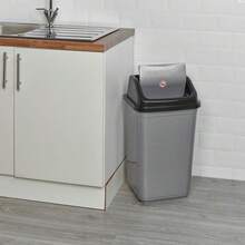 50L Plastic Recycling Bins With Swing Lids Smooth,Can Be Placed In The Living Room, Bedroom, Kitchen, Bathroom, And Outdoor Courtyard.