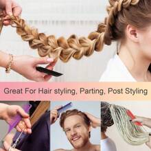 Random Professional Point-Tailed Comb Pin-Tailed Comb Rat-Tailed Comb Parting Comb Stainless Steel Tail Comb Anti-Static Hairbrush: Multi-Functional Comb For Normal Hair For Combing Out Tangles Hair Styling Candy Colours, Ideal For Hairdressers, Salons And Home Use