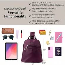 Hkr6294 Baggallini Essential Convertible Backpack - 桑 - 查看 4