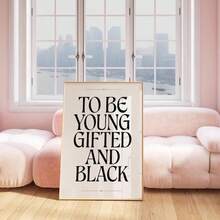 1pc Black Excellence Wall Art Picture Quotes Graduate Prints Canvas Paintings Typography Posters Black Art Decor For Bedroom, Living Room, Or Apartment Wall Decor Gift For Her Unframed Or Framed - Multicolor - View 4