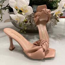 SHOW SHOW Women's Clogs With Knot - NUDE - View 4