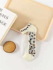 5 双女士豹纹短袜，时尚百搭，柔软舒适，适合日常穿着 - 彩色 - 查看 4