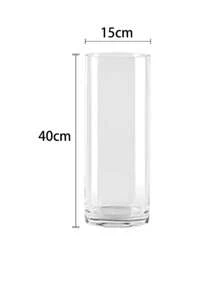 Transparente Acryl Vase Deko, Wohnzimmer Blumenvase, hydroponische frische Blumen transparente zylindrische Vase, Blumenladen belebender Blumenkorb