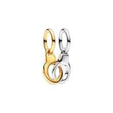 Disney Dije de carruaje encantado con diamantes de laboratorio, apto para brazaletes, joyas de plata de ley 925 para mujer, conmemorativo del 100th Aniversario de Disney
