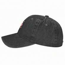Printed I Just Wanna Drink Coffee And Snuggle With My Cat Lover T-Shirt Denim Baseball Cap - Adjustable Washed Cotton Dad Hat - Breathable, Lightweight & Durable - Unisex Outdoor Sports & Casual Wear - A - View 4