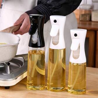 1pc Olive Oil Spray Bottle, 200ml, Plastic, Leakproof, Food Safe, Sturdy Cap Design, Suitable For Cooking, Air Fryer, And Grilling