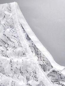 3PCS Plus Size Open Crotch Panties For LaceransparentUnderwearWomen Sexy Lingerie Stretching Thongs