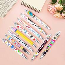 1Pc/5/10/20/30Pcs Teacher Ballpoint Pens Funny Cute Funny Cool Best Pens Teacher Set Packaging Gift Bulk Black Ink Pens Women Teachers Office Work Supplies Gifts For School Teachers Colleagues
