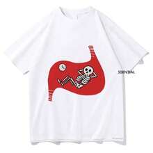 COOL SUMMER Delicious In Dungeon Meshi Laios Touden Tshirt Falin's Death Women's Clothing Unisex Street Clothing Pattern T-Shirt - trắng - Xem 1