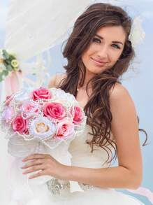 Perlen Rosen Strauß künstliche Blumen für Hochzeit Brautstrauß, einzigartige Ewigblumen Geschenke, Valentinstag, Muttertag, Erntedankfest, Geburtstag, Jahrestag