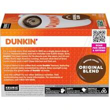 Dunkin' Original Blend Medium Roast Coffee 60  KCup Pods - Hỗn hợp ban đầu - Xem 2