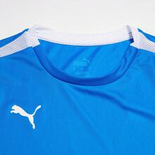 Puma Lightweight Soccer T-Shirt, Women's Round Neck Short Sleeve Outdoor Training Fitness Running Sports Tee, 70493402 - Royal Blue-puma White - View 3