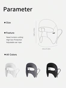 GOLOVEJOY 1 pezzo Nuova maschera estiva da sole mezzo volto, maschera da sole per tennis da donna, balaclava da golf, adatta per protezione solare all'aperto, ottimo regalo per la fidanzata - Multicolore - Visualizzare 4