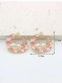 4pcs Butterfly, Floral Wreath, Bird, Lake Blue Rabbit DIY Fashion Jewelry Pendant Accessories For Daily Wear
