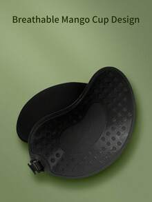 2 par mangoformad självhäftande push up-bh osynlig rygglös silikon bystförstärkare bh-tejp - Svart - Visa 7