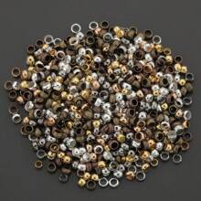 350pcs/Box DIY Jewelry Findings Kit, Includes: 50pcs Lobster Clasps, 100pcs Open Jump Rings, 100pcs Crimp Beads, 100pcs Double Cones, Sturdy & Easy To Operate, Jewelry Connectors, Charms, Pendants, Beading Supplies For DIY Crafting, Necklace, Bracelet Making