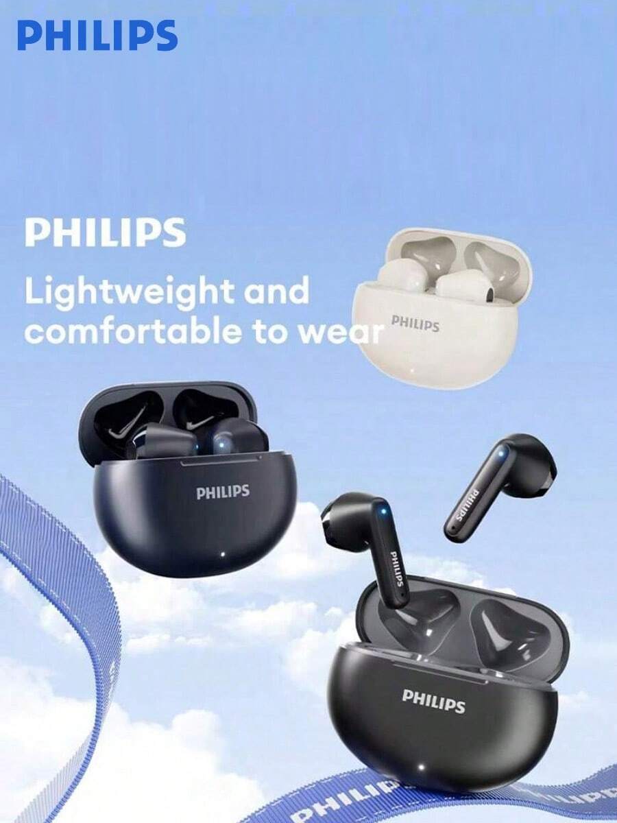 Philips TAT1199 d'origine Casque stéréo sans fil Bluetooth V5.4 Casque de jeu à latence ultra-faible Écouteurs de sport étanches Nouveauté - TAT1199 - Voir 1