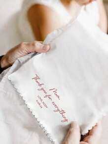 Personalized Custom Keep Your Together Handkerchief Wedding Day Father Mother Of The Bride Or Groom Parents Present Bridal Shower Bridesmaid Groomsmen Keepsake Gift, Reusable, Multi-Functional, Ornamental, Stylish, Exquisite, Personalized, Unique,