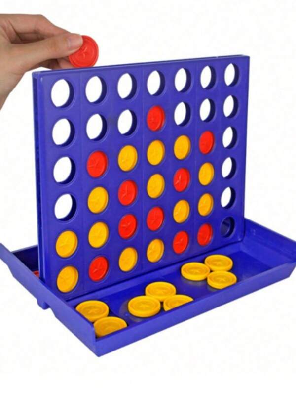 1 Piece/Small Plastic Three-Dimensional Four Piece Chess Toy Interactive Four Piece Chess Tabletop Game Chess Toy