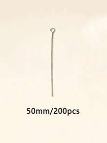 300/200/100 Pieces Of Nine-Character Pin (Box/Bag) Jewelry Accessories Nine-Character Pin Beading Needle 24MM-50MM Bendable Nine-Character Pin DIY Bracelet Necklace Earring Accessories Handmade Jewelry Accessories Pendant Accessories Bead String Material - Silver