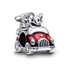 Disney Disney 100th Anniversary Enchanted Carriage Lab-Grown Rhinestone Charm Fits Bracelet Women 925 Silver Jewelry