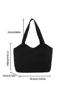 Borsa a tracolla di moda, tinta unita, semplice, dalla grande capacità multifunzionale per lo shopping, borsetta, shopping, giovani donne, studenti universitari, neofiti, colletti bianchi. Perfette per l'ufficio, l'università, il lavoro, gli affari, i pendolari, le attività all'aperto, i viaggi e le gite.