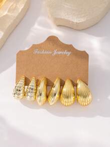 Set de boucles d'oreilles avec éléments marins élégants en CCB, style populaire européen et américain