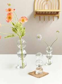 1 Stück Glas Blasen Hydroponik Vase, einzigartiger kugelförmiger Glas Blumenvase, kreative niedliche Einzelknospen Flasche, geeignet für Heimdekoration, Hochzeitstisch Mittelstücke
